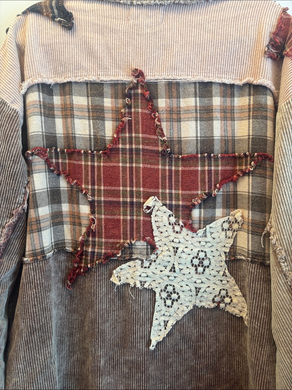 Oli & Hali | STAR Patchwork & Corduroy Jacket Sz L - Picture 16 of 16
